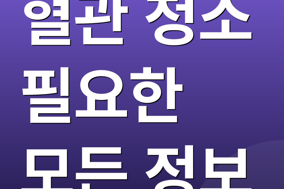 혈관 청소 필요한 모든 정보