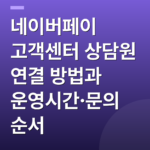 네이버페이 고객센터 상담원 연결 방법과 운영시간·문의 순서