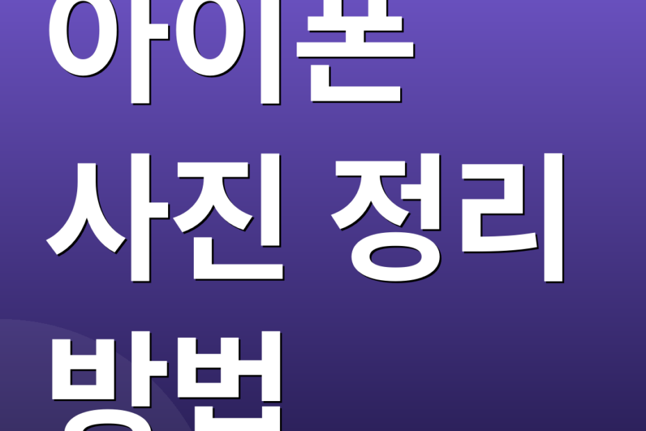 아이폰 사진 정리 방법