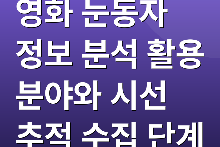영화 눈동자 정보 분석 활용 분야와 시선 추적 수집 단계