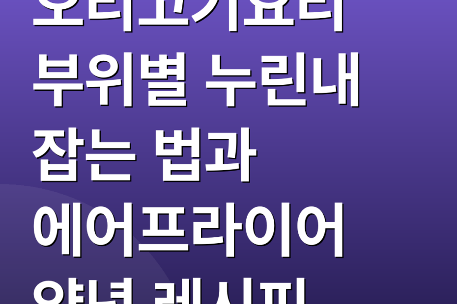 오리고기요리 부위별 누린내 잡는 법과 에어프라이어 양념 레시피