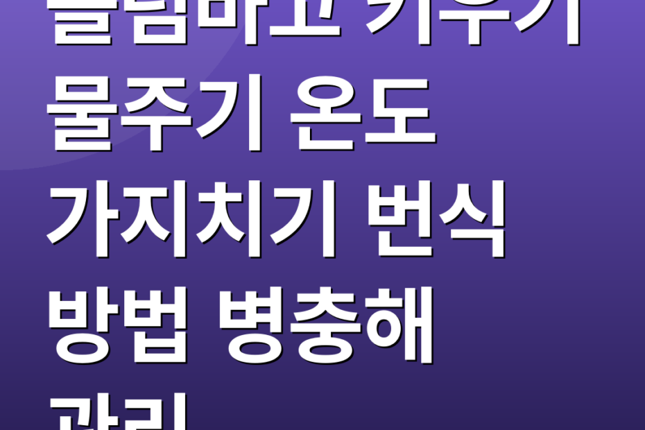 플럼바고 키우기 물주기 온도 가지치기 번식 방법 병충해 관리