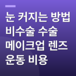 눈 커지는 방법 비수술 수술 메이크업 렌즈 운동 비용