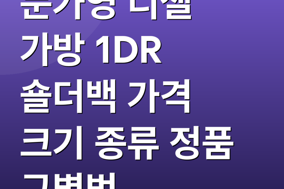 문가영 디젤 가방 1DR 숄더백 가격 크기 종류 정품 구별법