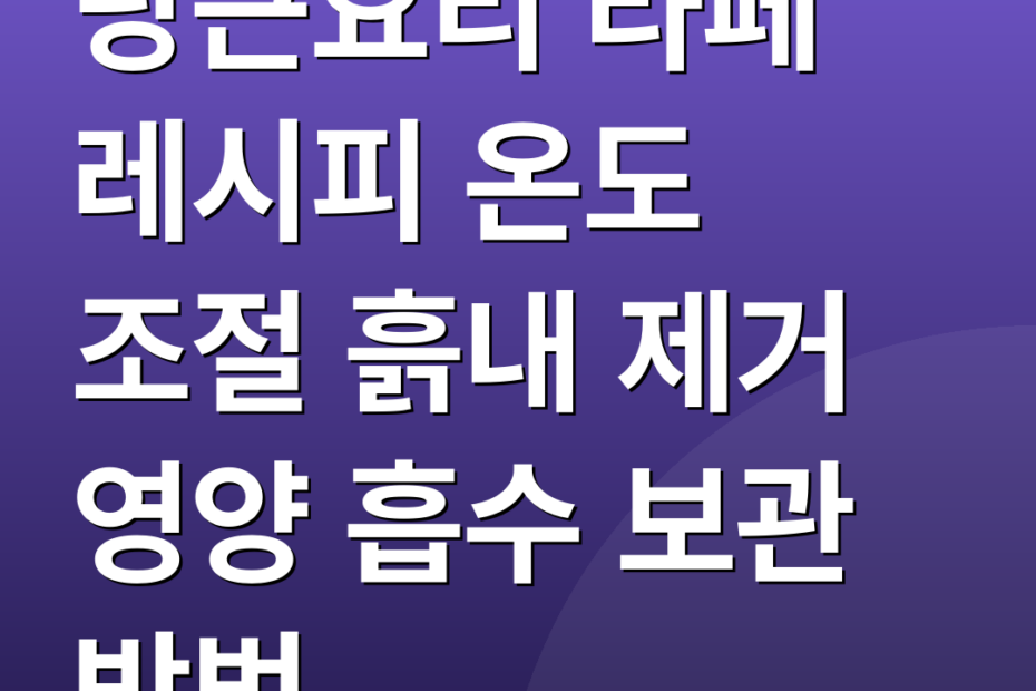 당근요리 라페 레시피 온도 조절 흙내 제거 영양 흡수 보관 방법