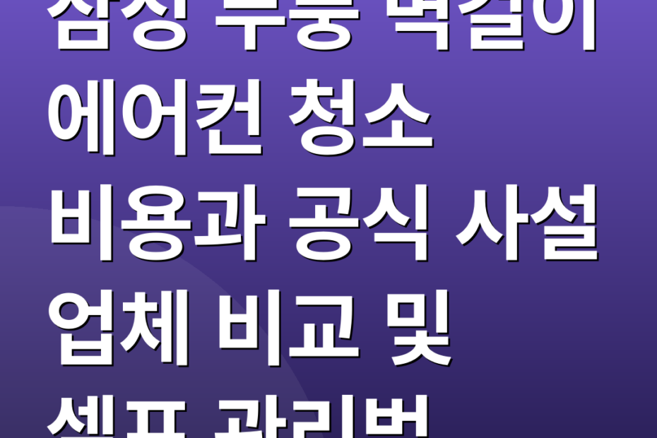 삼성 무풍 벽걸이 에어컨 청소 비용과 공식 사설 업체 비교 및 셀프 관리법