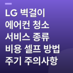 LG 벽걸이 에어컨 청소 서비스 종류 비용 셀프 방법 주기 주의사항